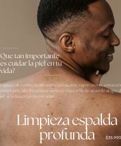 Limpieza facial de espalda
